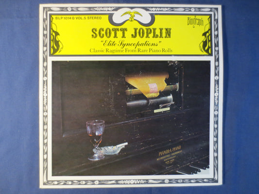 SCOTT JOPLIN, Elite SYNCOPATIONS, Ragtime Records, Honky Tonk Records, Biograph Records, Vinyl Record, Vinyl, 1974 Records