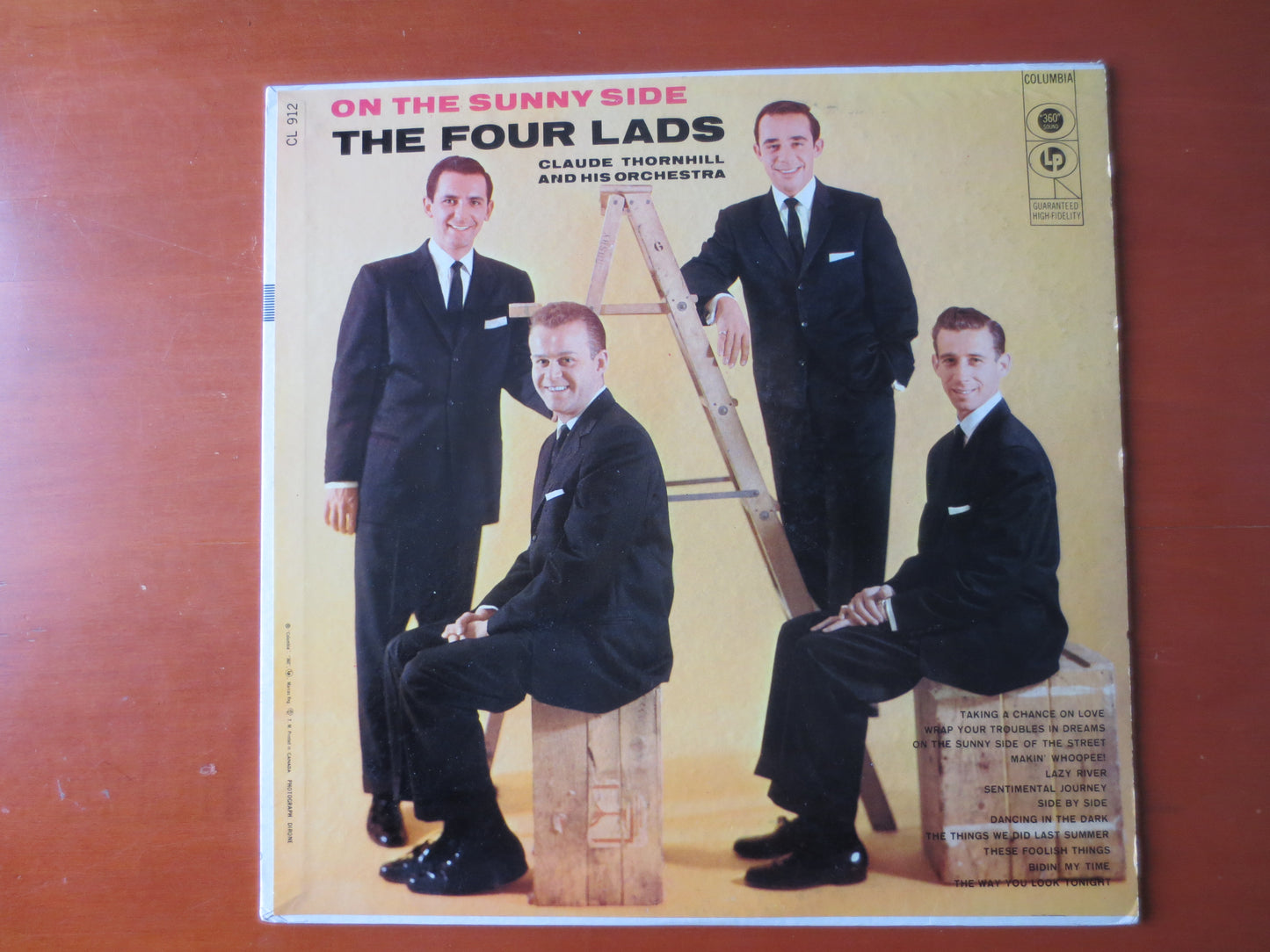 The FOUR LADS Record, On The SUNNY Side,  The Four Lads Album, The Four Lads Vinyl, The Four Lads Lp, Vinyl, 1956 Records