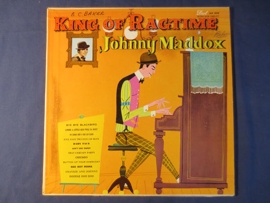 JOHNNY MADDOX Record, King of RAGTIME, Ragtime Records, Honky Tonk Records, Vintage Vinyl, Vinyl Record, 1957 Records