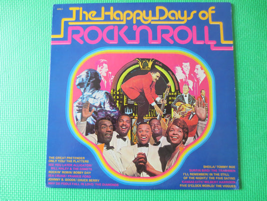 HAPPY DAYS, ROCK and Roll, Vintage Vinyl, The Trashmen, Tommy Roe, The Five Satins, The Vogues, Rock Albums, 1976 Records