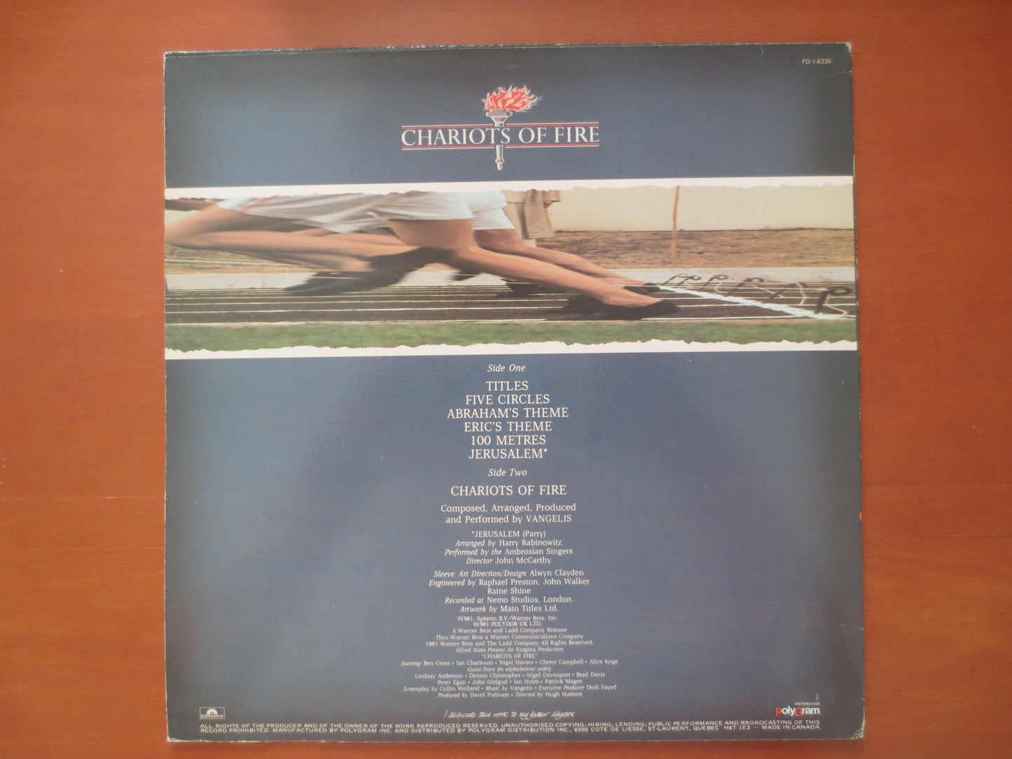 CHARIOTS of FIRE, VANGELIS Album, Vangelis Vinyl, Chariots of Fire Lp, Soundtrack Record, Soundtrack Vinyl, 1981 Records