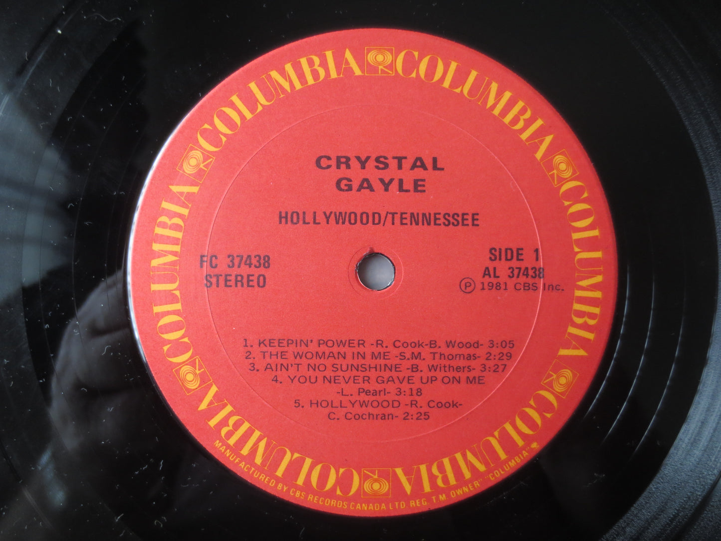 CRYSTAL GAYLE, HOLLYWOOD Tennessee, Crystal Gayle Albums, Crystal Gayle Vinyl, Crystal Gayle Lp's, Lps, 1981 Records