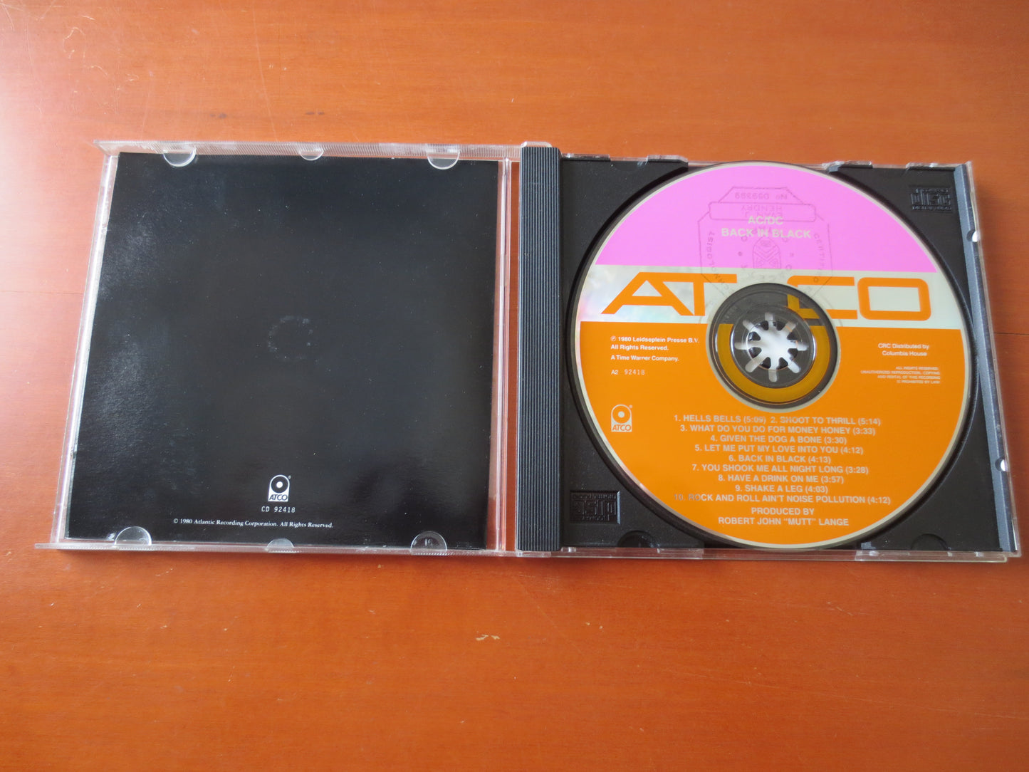 ACDC, Back in Black, ACDC Cds, ACDC Album, Acdc Music, Acdc Songs, Acdc lp, Heavy Metal Cds, Hard Rock Cd, Lp, 1986 Compact Disc