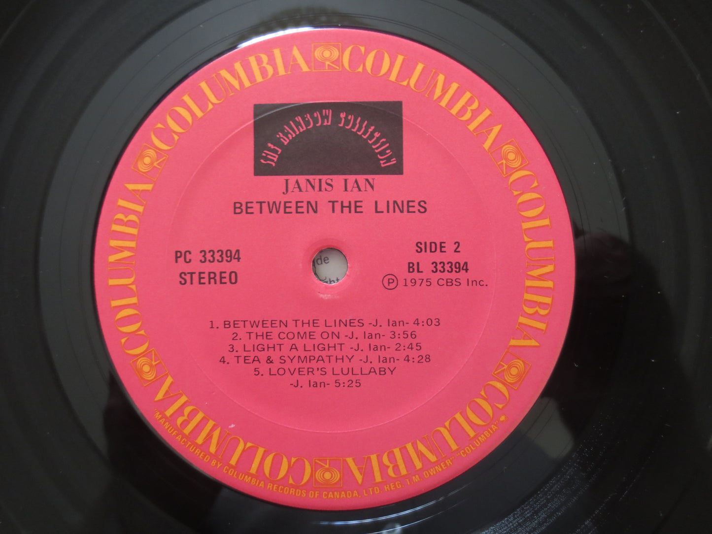 JANIS IAN, Between the Lines, Janis Ian Record, Janis Ian Album, Janis Ian Lp, Vinyl Record, Vinyl Lp, Vinyl, 1975 Records