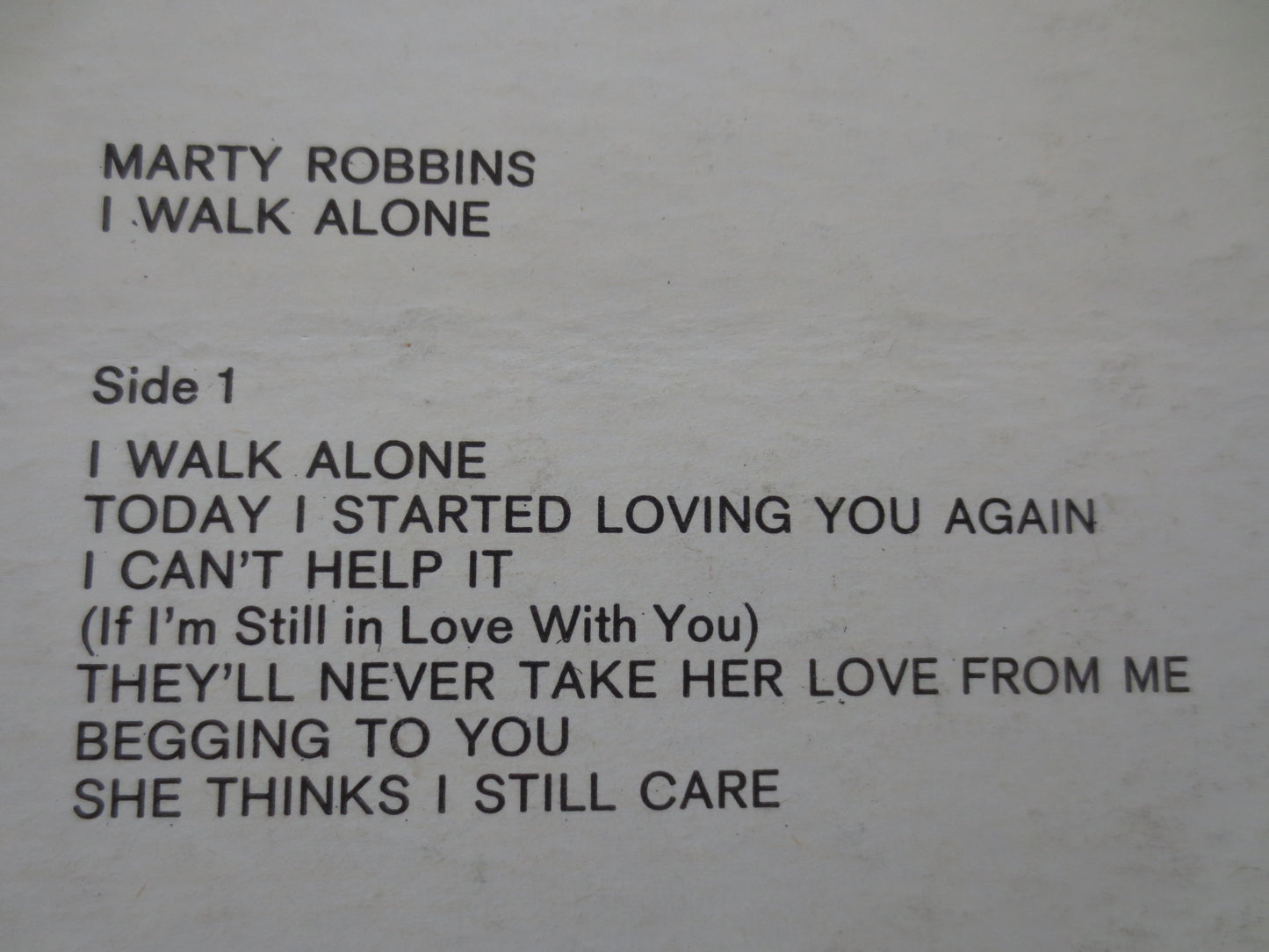 MARTY ROBBINS, I Walk ALONE, Records, Marty Robbins Album, Marty Robbins Vinyl, Marty Robbins Lp, Vinyl Lp, 1968 Records