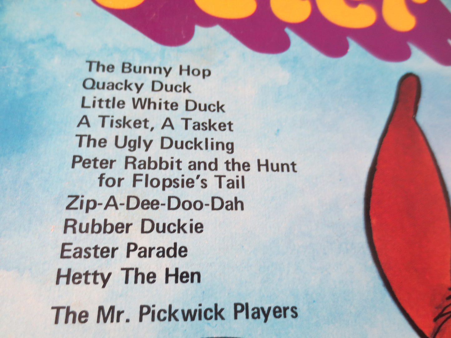 PETER COTTONTAIL, Nursery Rhymes, CHILDRENS Record, lps, Kids Records, Childrens Albums, Records, Kids Albums, 1975 Record