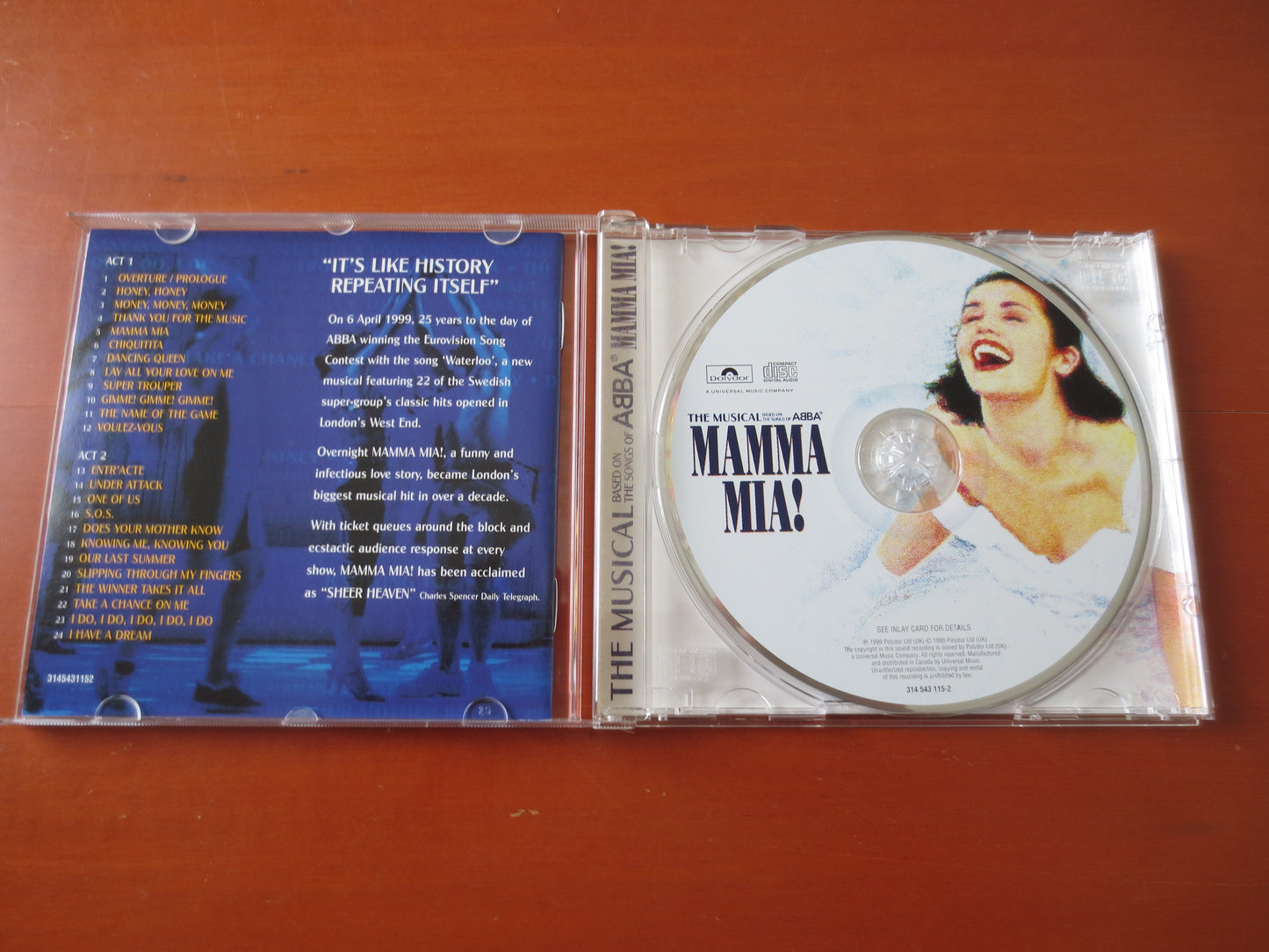 ABBA Cd, MAMA MIA, Abba Music, Abba Hits Cd, Abba Songs, Pop Music Cd, Pop Cd, Vintage Abba, Cds, Disco Cds, 1999 Compact Discs