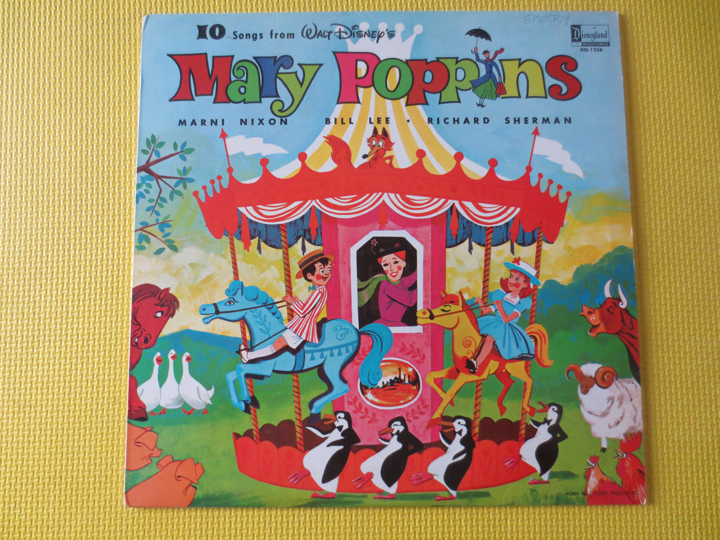 MARY POPPINS, DISNEYLAND Records, Disneyland Albums, Disney Records, Disneyland Vinyl, Disney Vinyl, Kids Lp, 1964 Records