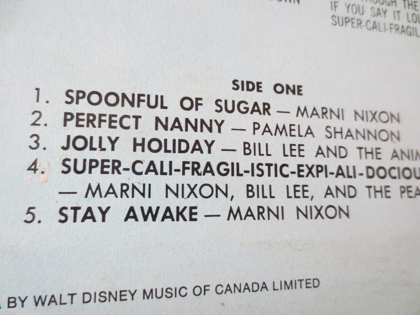 MARY POPPINS, DISNEYLAND Records, Disneyland Albums, Disney Records, Disneyland Vinyl, Disney Vinyl, Kids Lp, 1964 Records