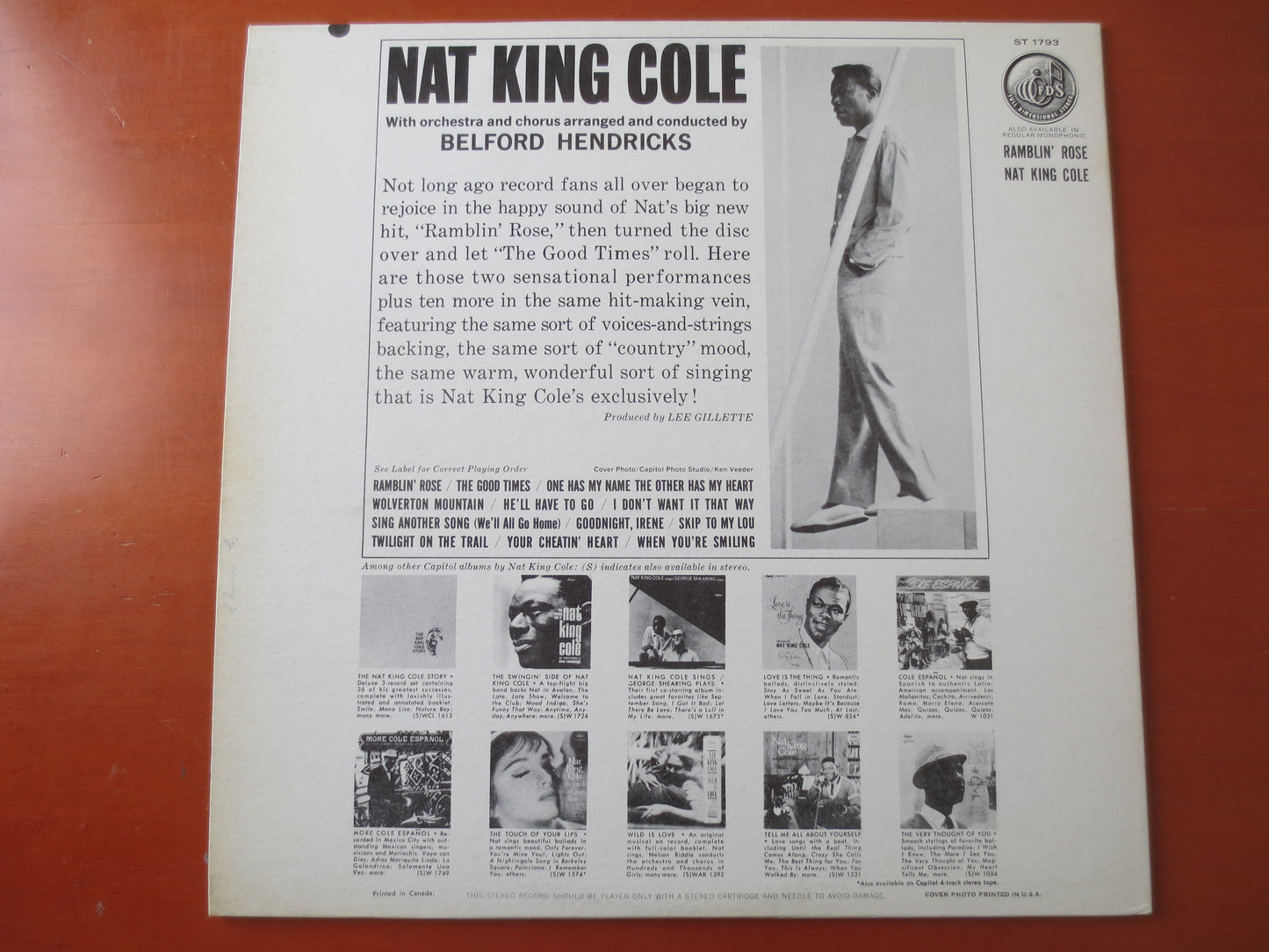 NAT KING COLE, Ramblin' Rose, Country Record, Vintage Vinyl, Record Vinyl, Records, Vinyl Record, Vinyl Album, 1962 Records