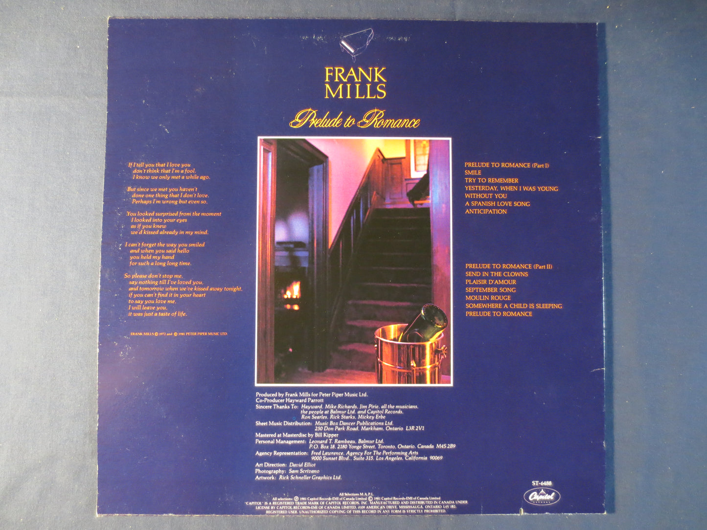 FRANK MILLS, Prelude to ROMANCE, Jazz Record, Frank Mills Record, Frank Mills Album, Frank Mills Lp, Vinyl Lp, 1981 Records