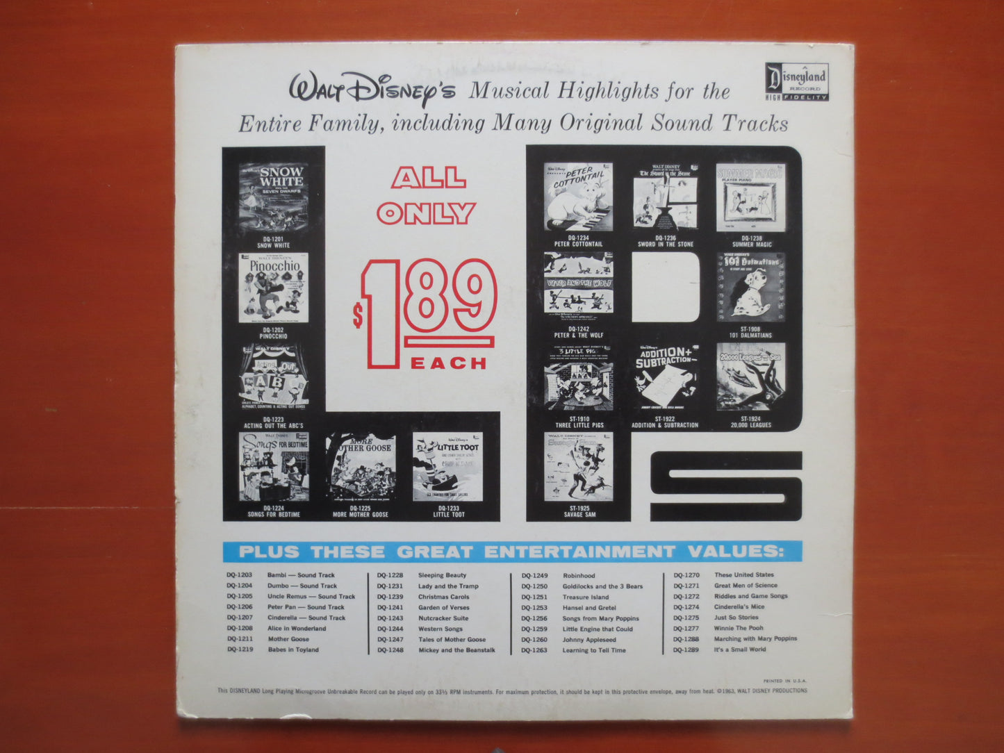 DISNEY Album, HANS BRINKER Lp, Disneyland Records, Disney Record, Disney Vinyl, Kids Record, Record Vinyl, Lp, 1963 Records