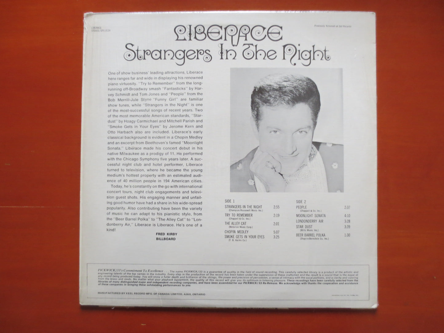 LIBERACE Record, STRANGERS in the NIGHT, Liberace Albums, Liberace Vinyl, Liberace Lp, Classical Records, Lps, 1967 Records