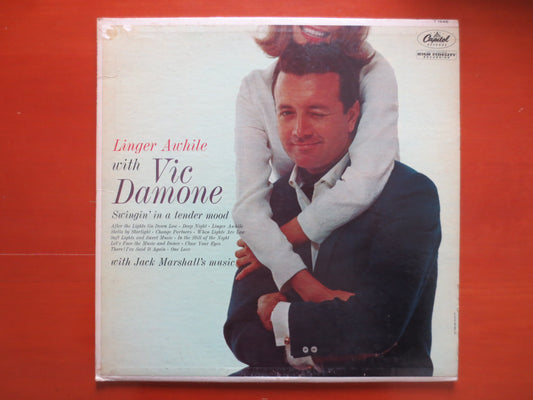 VIC DAMONE, LINGER Awhile Lp, Vic Damone Record, Vic Damone Vinyl, Vic Damone Lp, Vic Damone Album, Vinyl Lps, 1962 Records