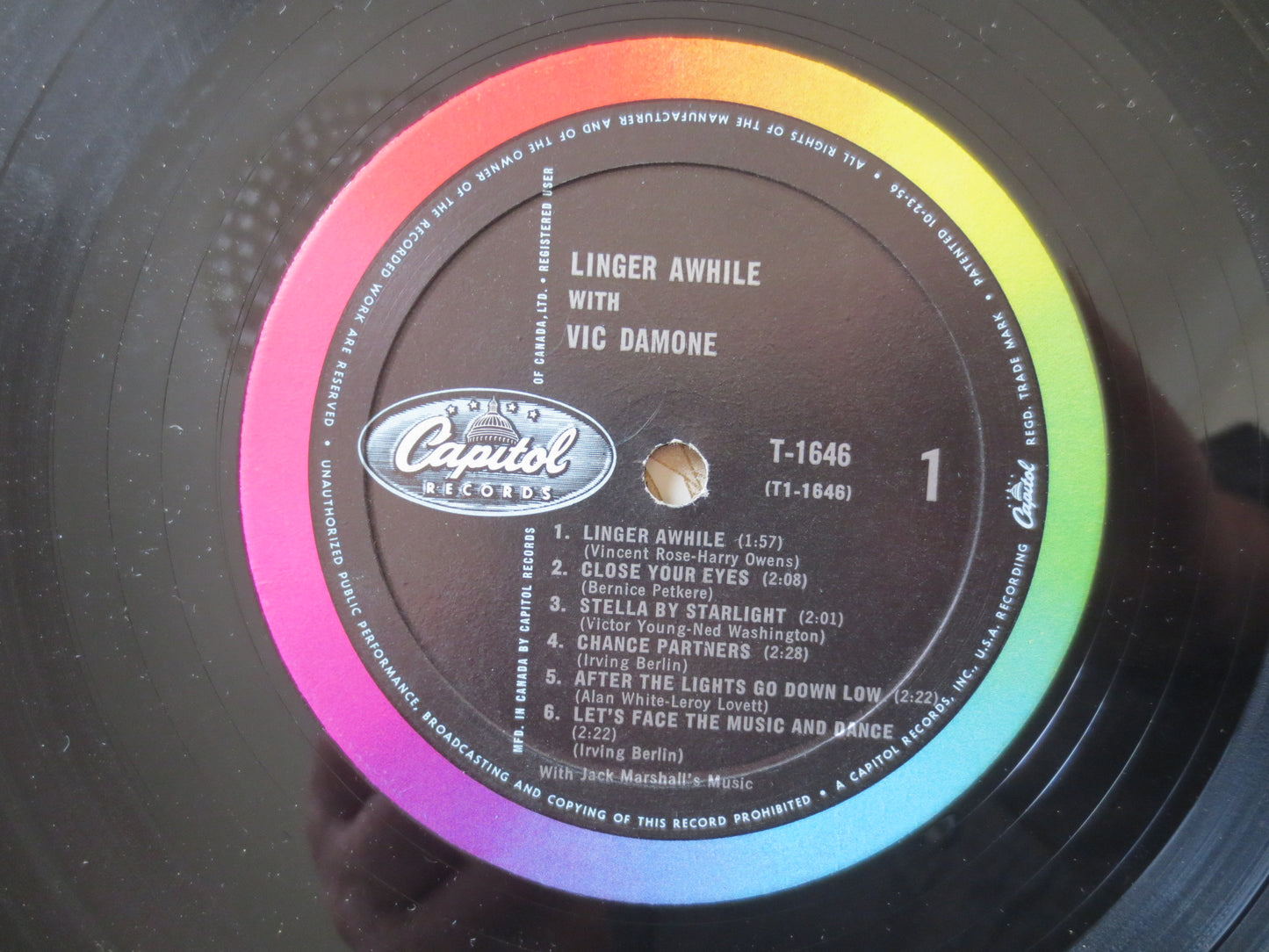 VIC DAMONE, LINGER Awhile Lp, Vic Damone Record, Vic Damone Vinyl, Vic Damone Lp, Vic Damone Album, Vinyl Lps, 1962 Records