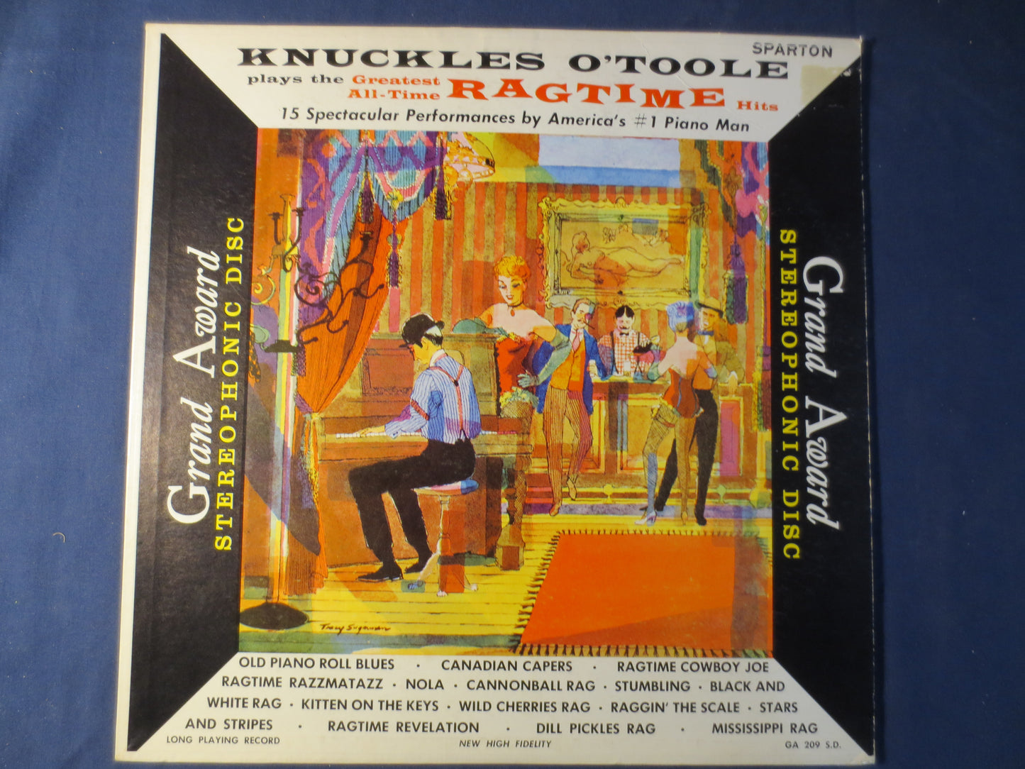 KNUCKLES O'TOOLE, RAGTIME Records, Honky Tonk Records, Ragtime Lp, Ragtime Album, Honky Tonk Album, Vinyl Lp, 1955 Records