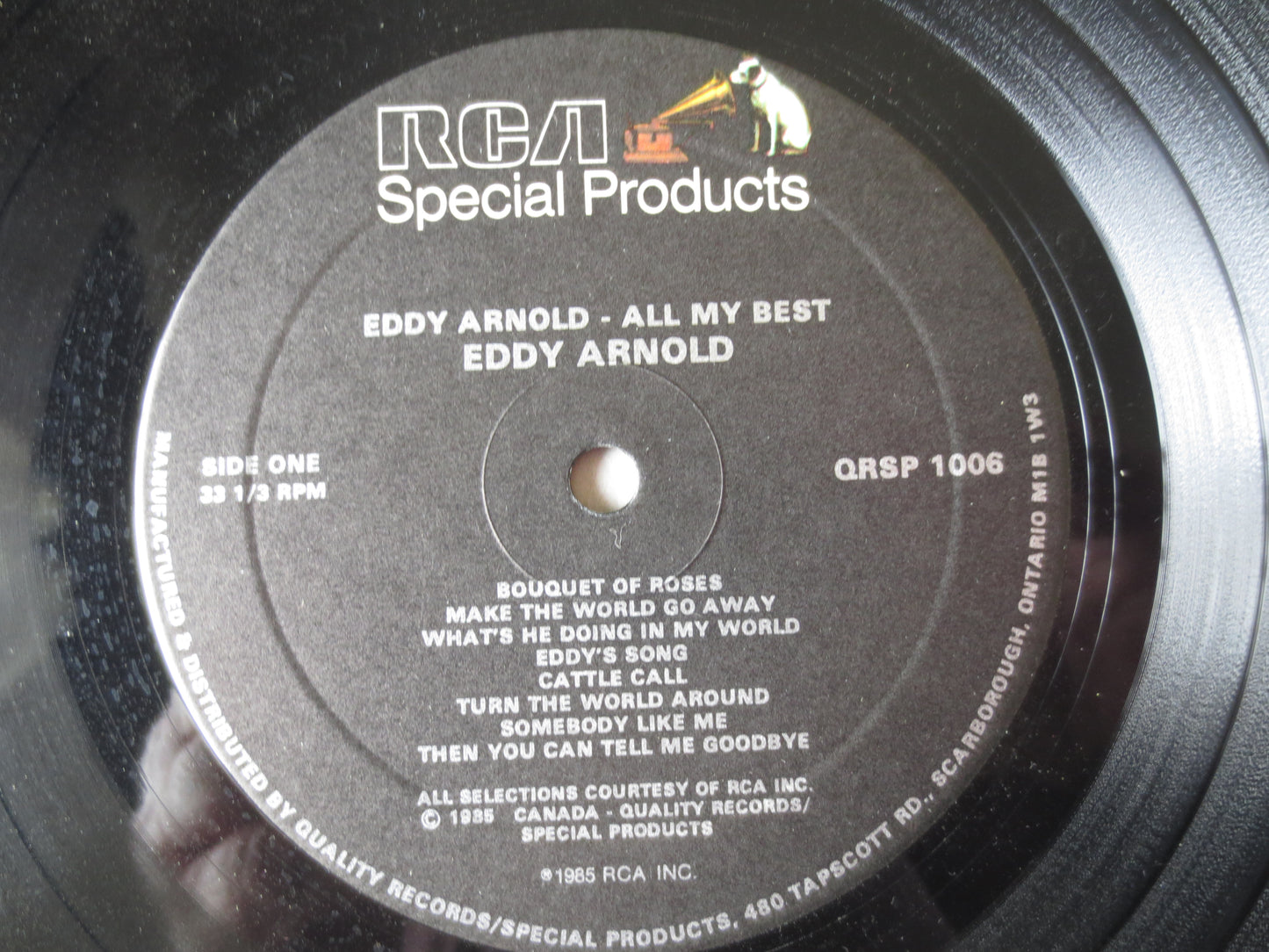 EDDY ARNOLD, All My BEST, Eddy Arnold Album, Eddy Arnold Vinyl, Eddy Arnold Lp, Vintage Vinyl, Vinyl, 1985 Albums