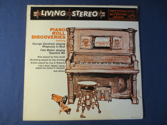 PIANO ROLL DISCOVERIES, Ragtime Records, Honky Tonk Records, Vintage Vinyl, Record, Vinyl Record, Vinyl Album, 1959 Records