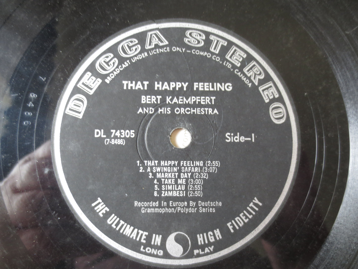 BERT KAEMPFERT, That HAPPY Feeling, Bert Kaempfert Album, Jazz Records, Jazz Album, Bert Kaempfert Music, 1962 Records