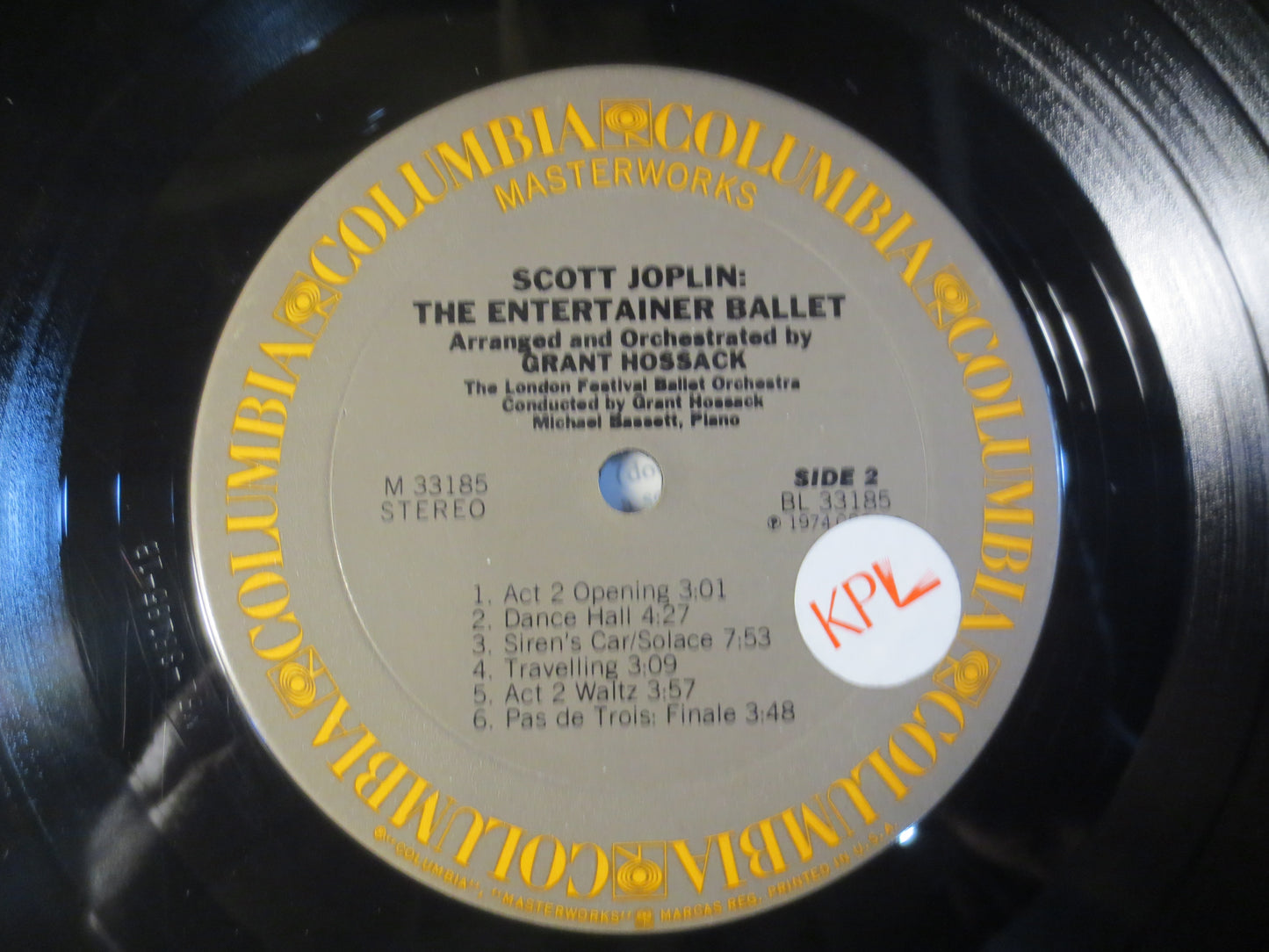 SCOTT JOPLIN, The Entertainer Ballet, Ragtime Records, Honky Tonk Records, Scott Joplin Record, Jazz Records, 1974 Records