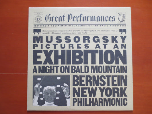 LEONARD BERNSTEIN, MUSSORGSKY Album, New York Orchestra, Classical Record, Classical Vinyl, Classical Album, 1981 Records