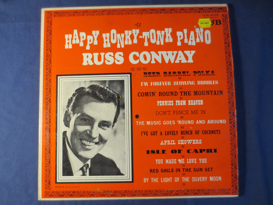 RUSS CONWAY, HAPPY Honky-Tonk Piano, Ragtime Records, Honky Tonk Records, Russ Conway Record, Russ Conway Lp, 1959 Records