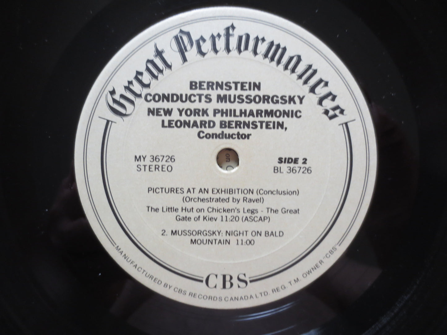 LEONARD BERNSTEIN, MUSSORGSKY Album, New York Orchestra, Classical Record, Classical Vinyl, Classical Album, 1981 Records