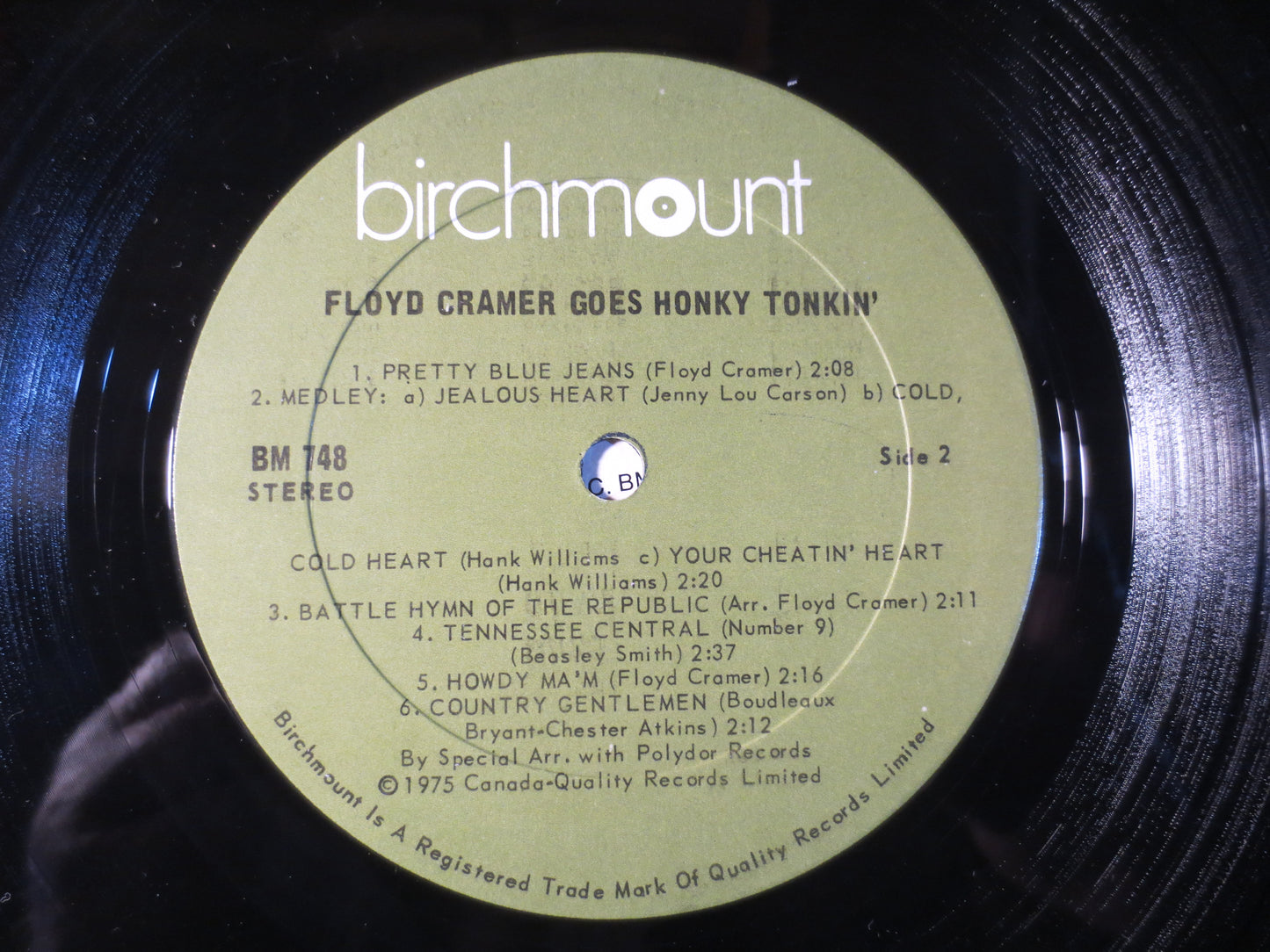 FLOYD CRAMER, Goes HONKY Tonkin', Country Record, Ragtime Records, Honky Tonk Records, Vinyl Record, Vinyl Lp, 1975 Records