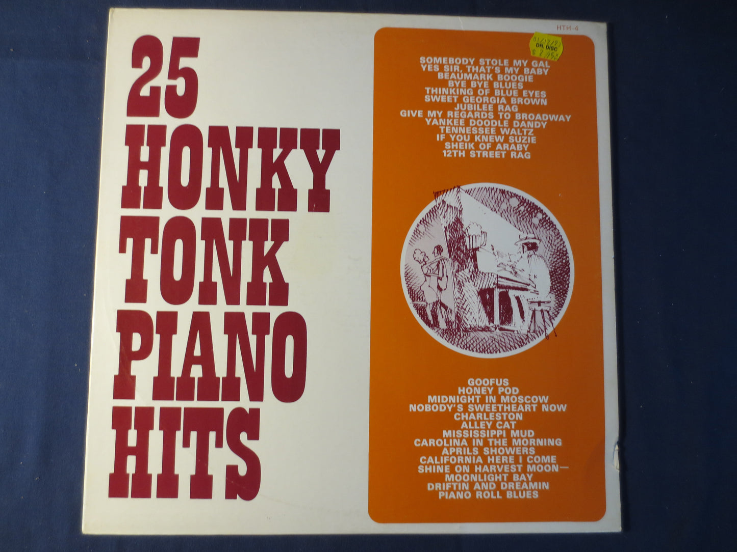 25 HONKY TONK PIANO Hits, Various Artists, Ragtime Records, Honky Tonk Records, Ragtime Lp, Honky Tonk Lp,  Ragtime Album