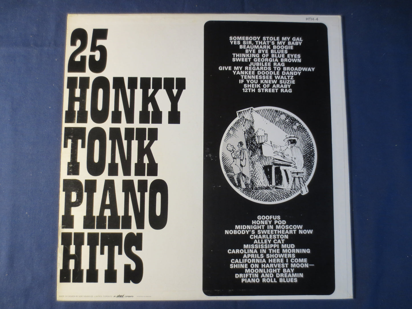 25 HONKY TONK PIANO Hits, Various Artists, Ragtime Records, Honky Tonk Records, Ragtime Lp, Honky Tonk Lp,  Ragtime Album