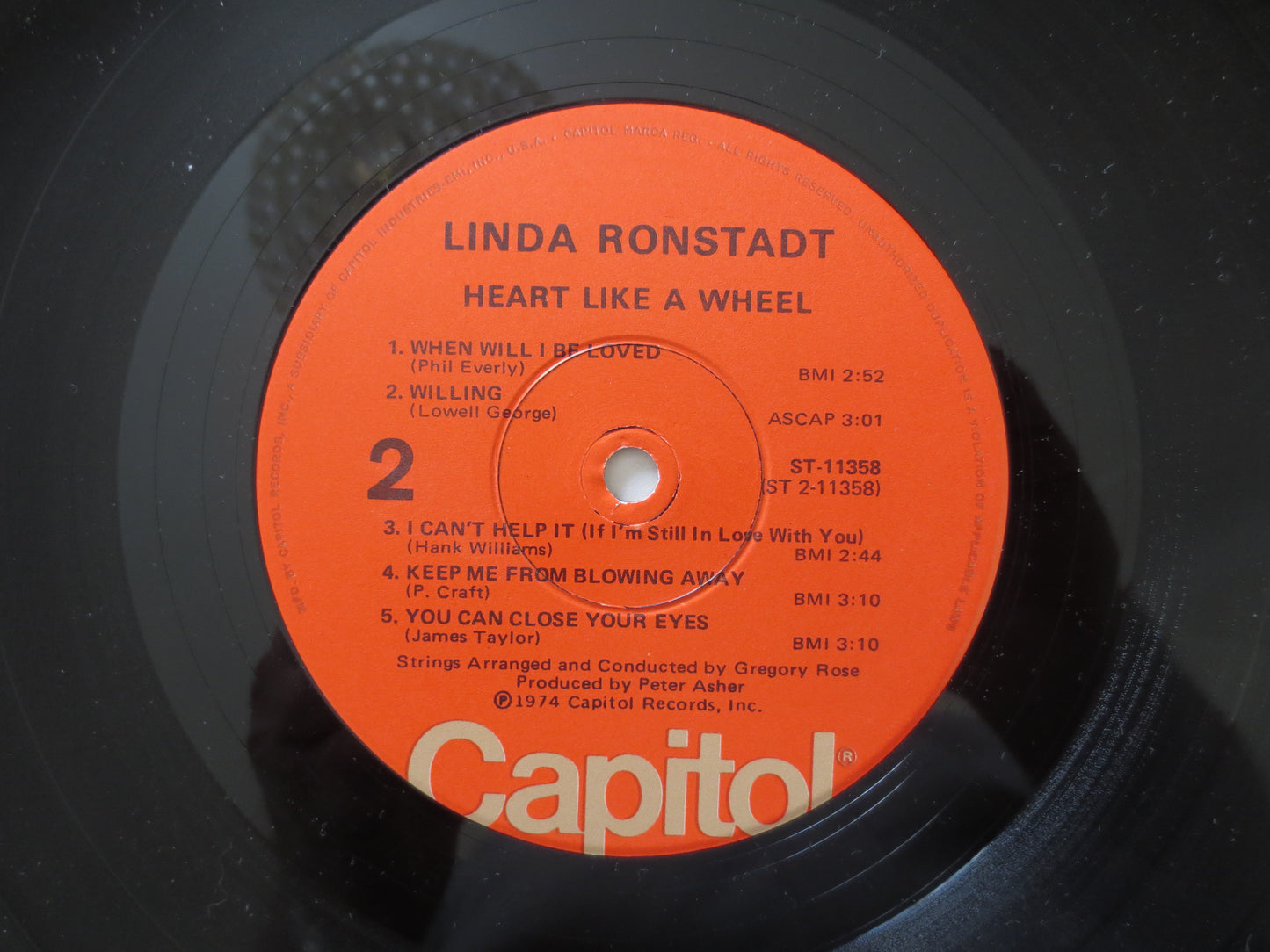 LINDA RONSTADT, HEART Like a Wheel, Pop Record, Linda Ronstadt Album, Linda Ronstadt Lp, Rock Lps, Pop Vinyl, 1977 Records