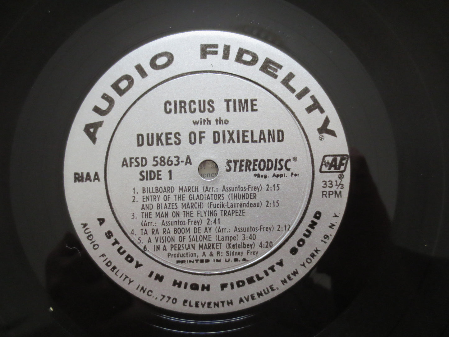 DUKES of DIXIELAND, CIRCUS Time Lp, Dixieland Record, Dixieland Album, Dixieland Vinyl, Dixieland Lp, Vinyl, 1958 Records