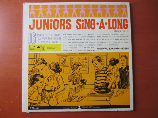 JUNIORS SING A LONG, Kids Record, Childrens Album, Kids Album, Childrens Lp, Kids Lp, Vinyl Records, Vinyl Lp, 1963 Records