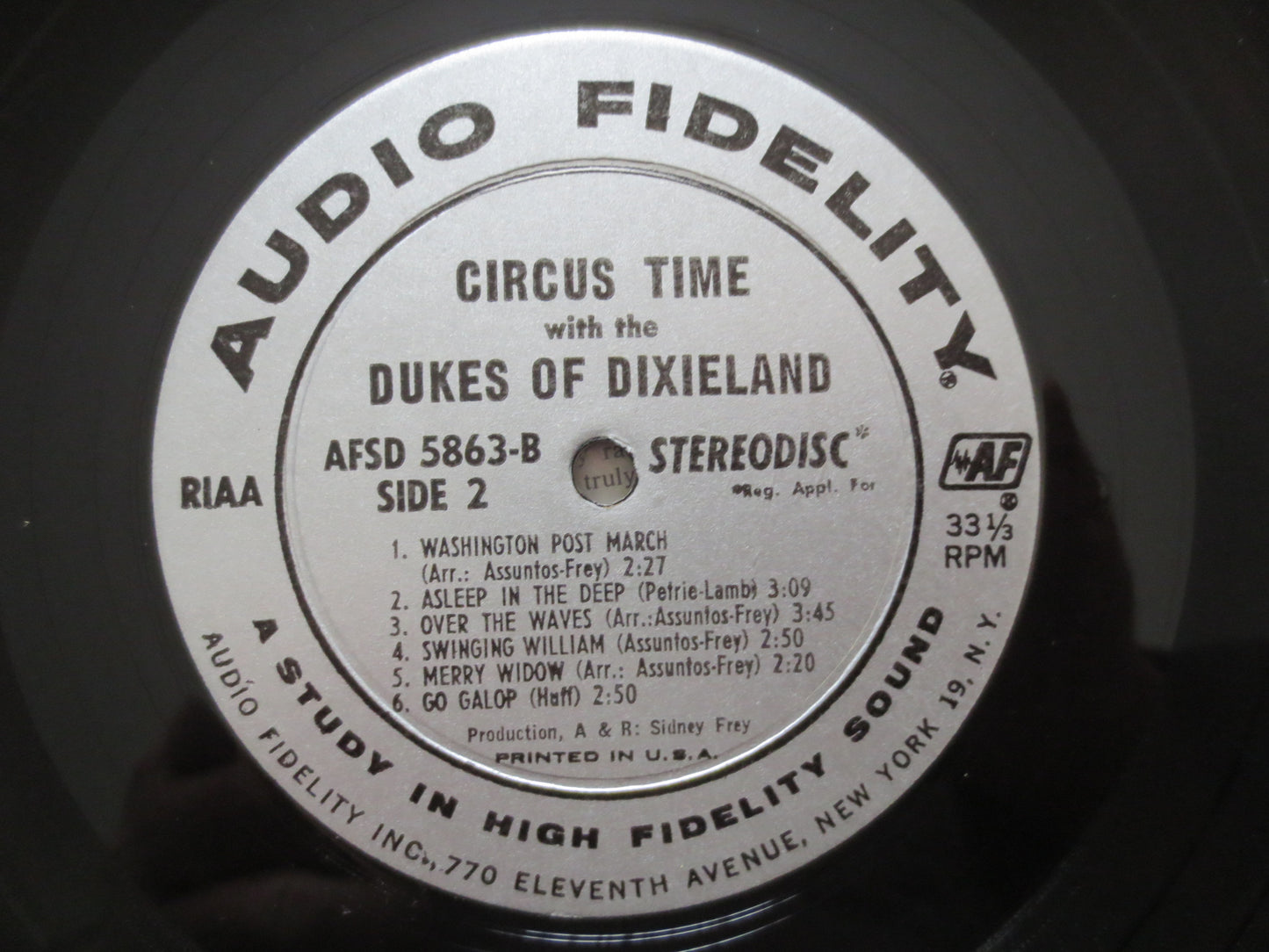 DUKES of DIXIELAND, CIRCUS Time Lp, Dixieland Record, Dixieland Album, Dixieland Vinyl, Dixieland Lp, Vinyl, 1958 Records