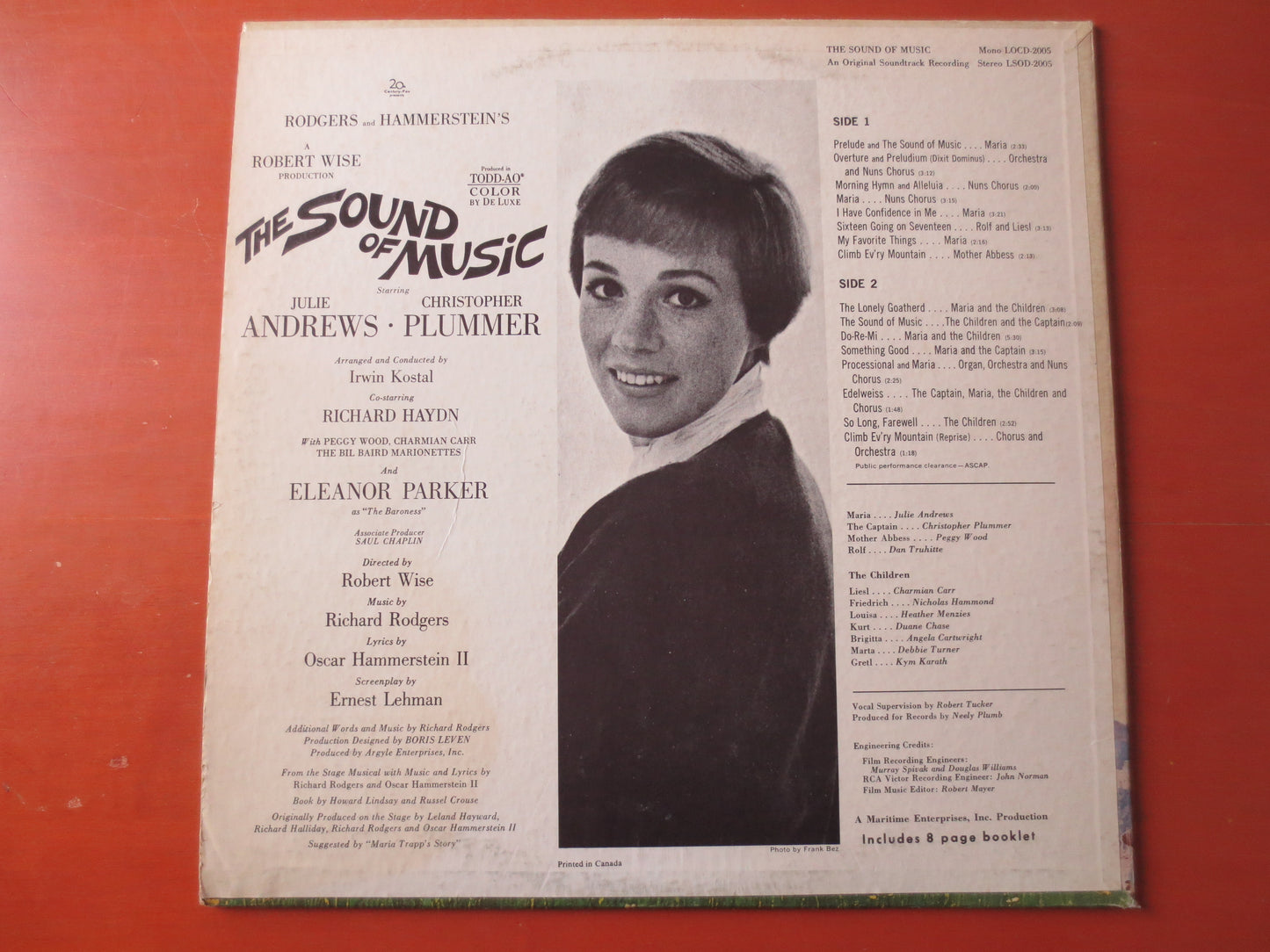 The SOUND of MUSIC, JULIE Andrews, Soundtrack Album, Sound of Music Album, Julie Andrews Vinyl, Childrens Lp, 1965 Records