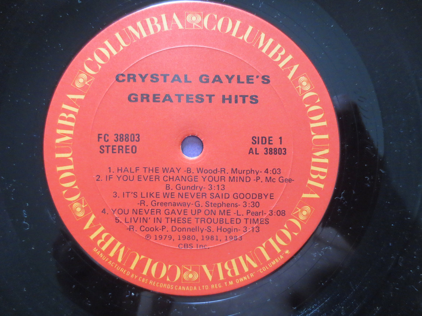 CRYSTAL GAYLE, GREATEST Hits Album, Crystal Gayle Albums, Crystal Gayle Vinyl, Crystal Gayle Lp's, Lps, 1983 Records