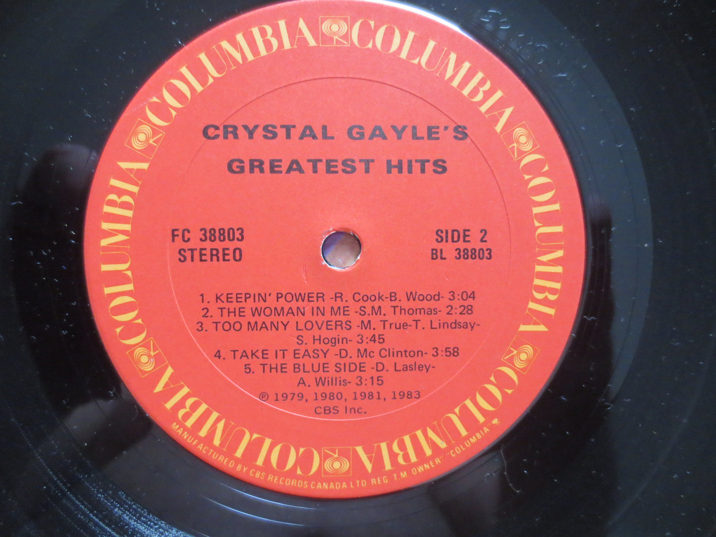 CRYSTAL GAYLE, GREATEST Hits Album, Crystal Gayle Albums, Crystal Gayle Vinyl, Crystal Gayle Lp's, Lps, 1983 Records