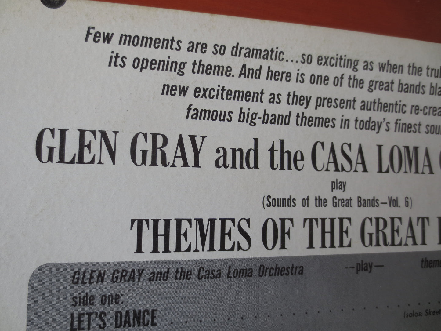 CASA LOMA ORCHESTRA, Glen Gray, Casa Loma Records, Casa Loma Albums, Glen Gray Records, Glen Gray Albums, Lps, 1963 Records