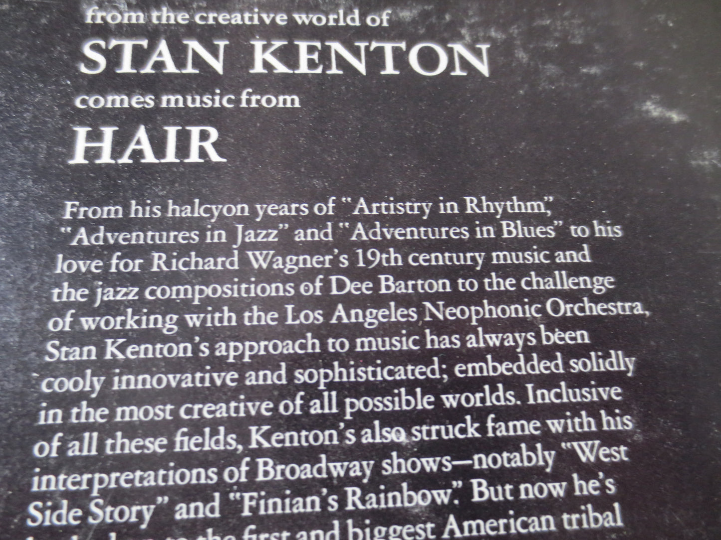 STAN KENTON, HAIR, Stan Kenton Records, Stan Kenton Albums, Stan Kenton Lp, Jazz Lps, Record Vinyl, Vinyl Lp, 1969 Records