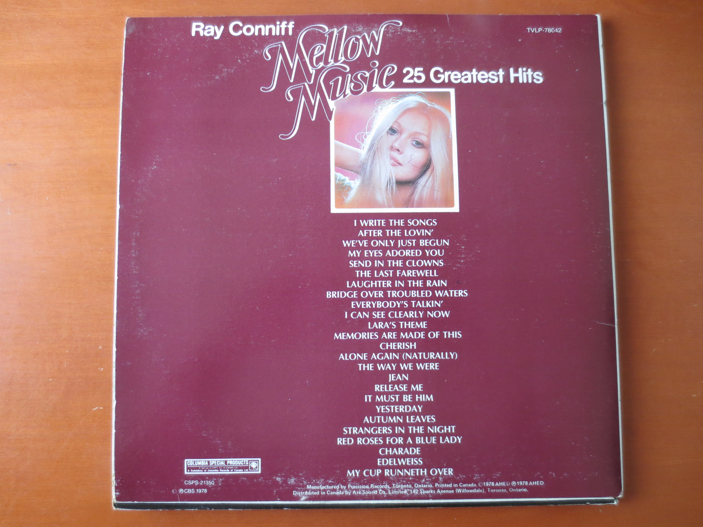 RAY CONNIFF, Mellow MUSIC, Ray Conniff Records, Ray Conniff Albums, Ray Conniff Singers, Vinyl Record, Vinyl, 1979 Records