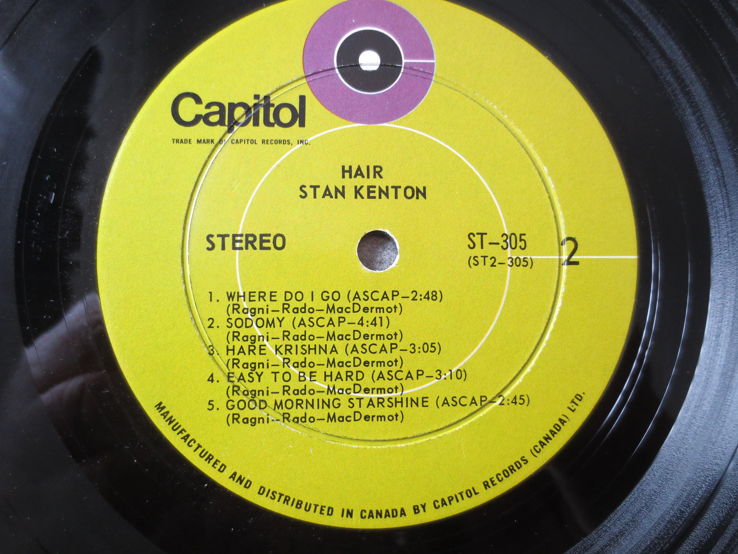 STAN KENTON, HAIR, Stan Kenton Records, Stan Kenton Albums, Stan Kenton Lp, Jazz Lps, Record Vinyl, Vinyl Lp, 1969 Records