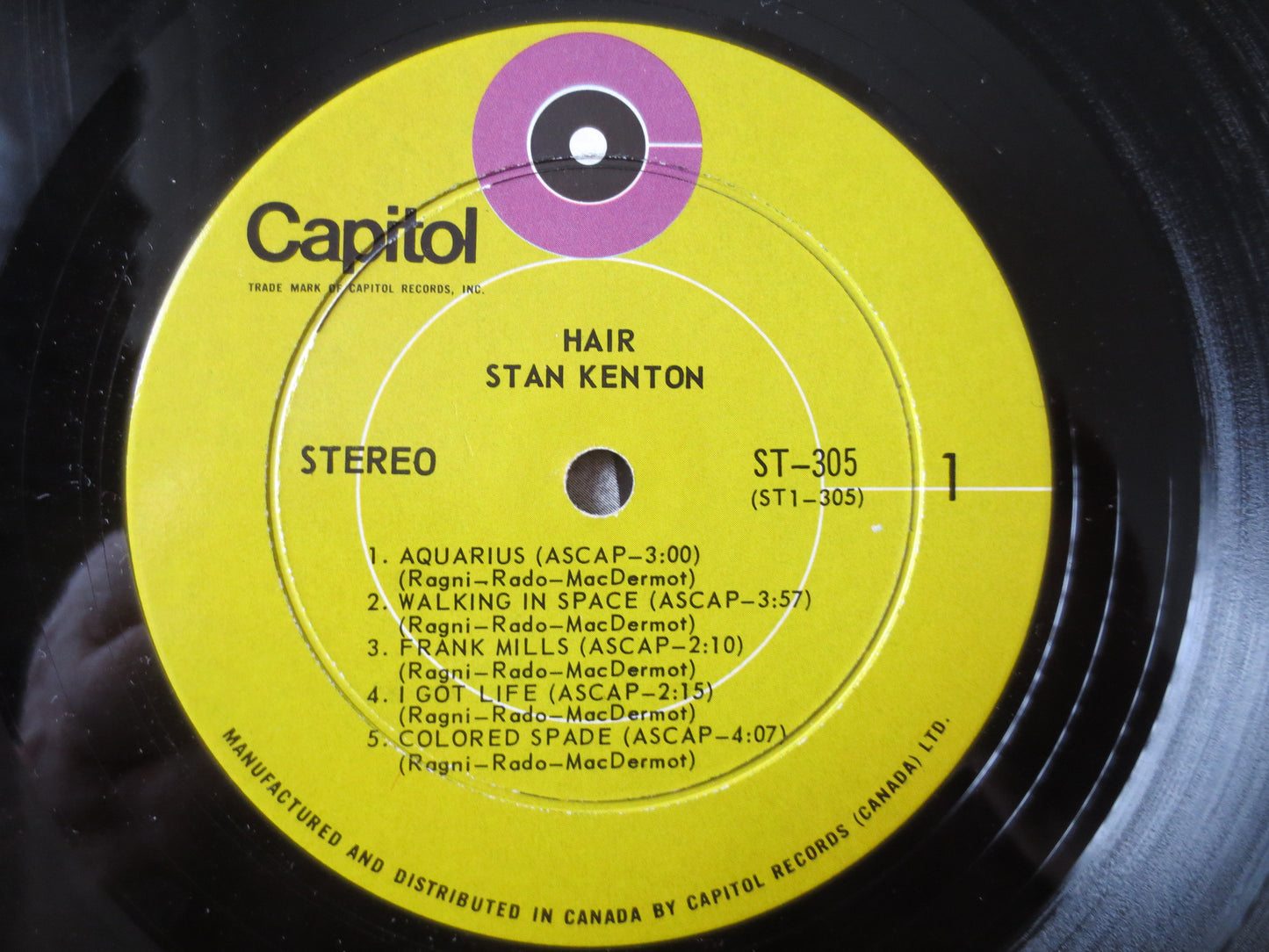 STAN KENTON, HAIR, Stan Kenton Records, Stan Kenton Albums, Stan Kenton Lp, Jazz Lps, Record Vinyl, Vinyl Lp, 1969 Records