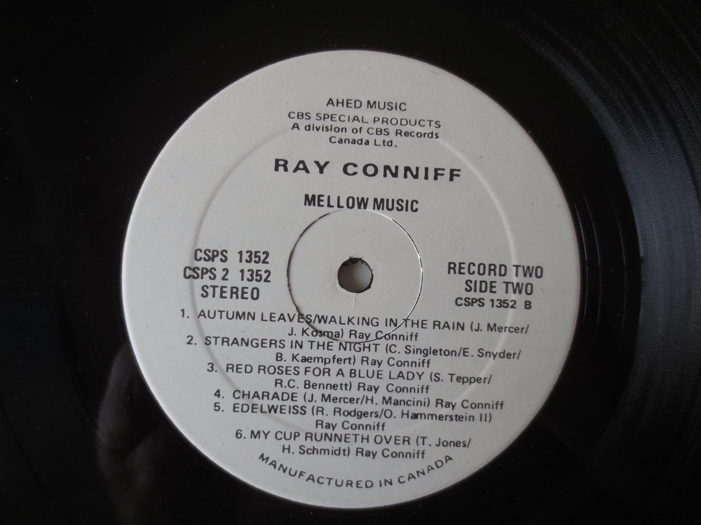 RAY CONNIFF, Mellow MUSIC, Ray Conniff Records, Ray Conniff Albums, Ray Conniff Singers, Vinyl Record, Vinyl, 1979 Records