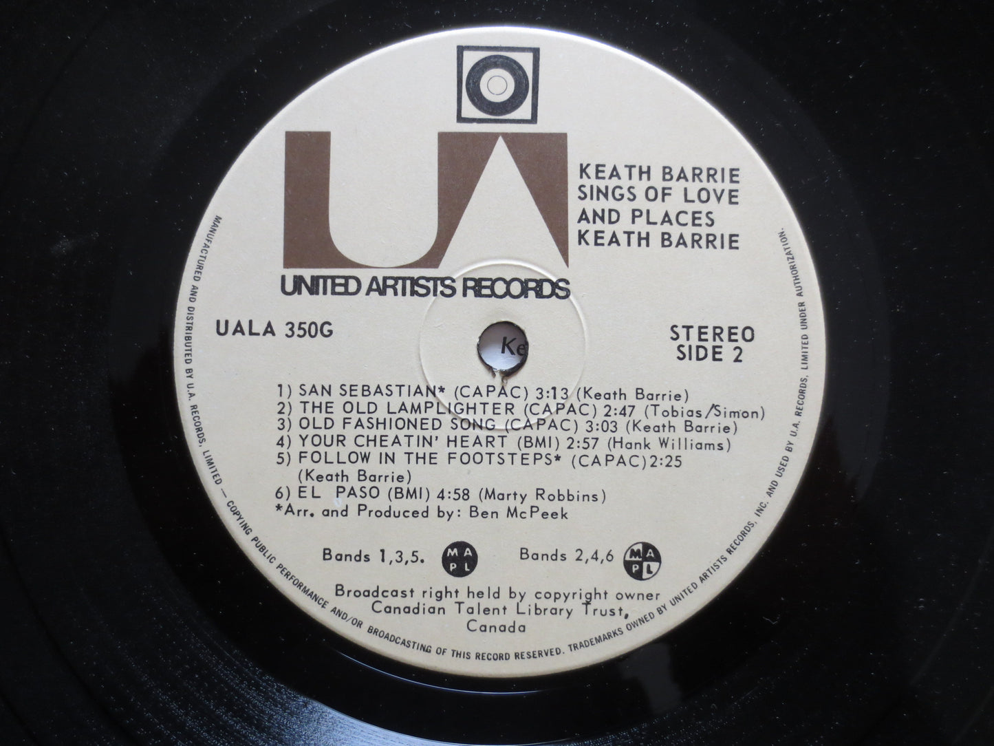 KEATH BARRIE, LOVE and Places Lp, Keath Barrie Album, Keath Barrie Vinyl, Keath Barrie Lp, Folk Vinyl, 1974 Record