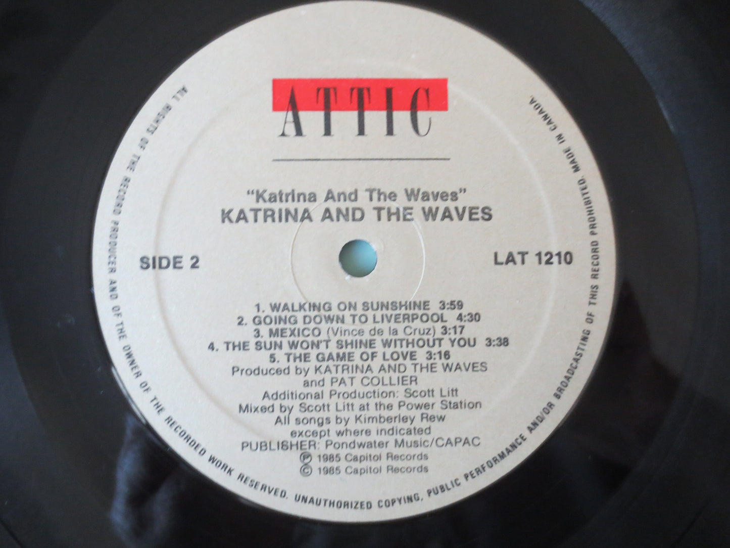 KATRINA and the WAVES, WAVES Album, Katrina Records, Rock Records, Pop Records, Pop Vinyl, Pop Albums, Vinyl, 1985 Records