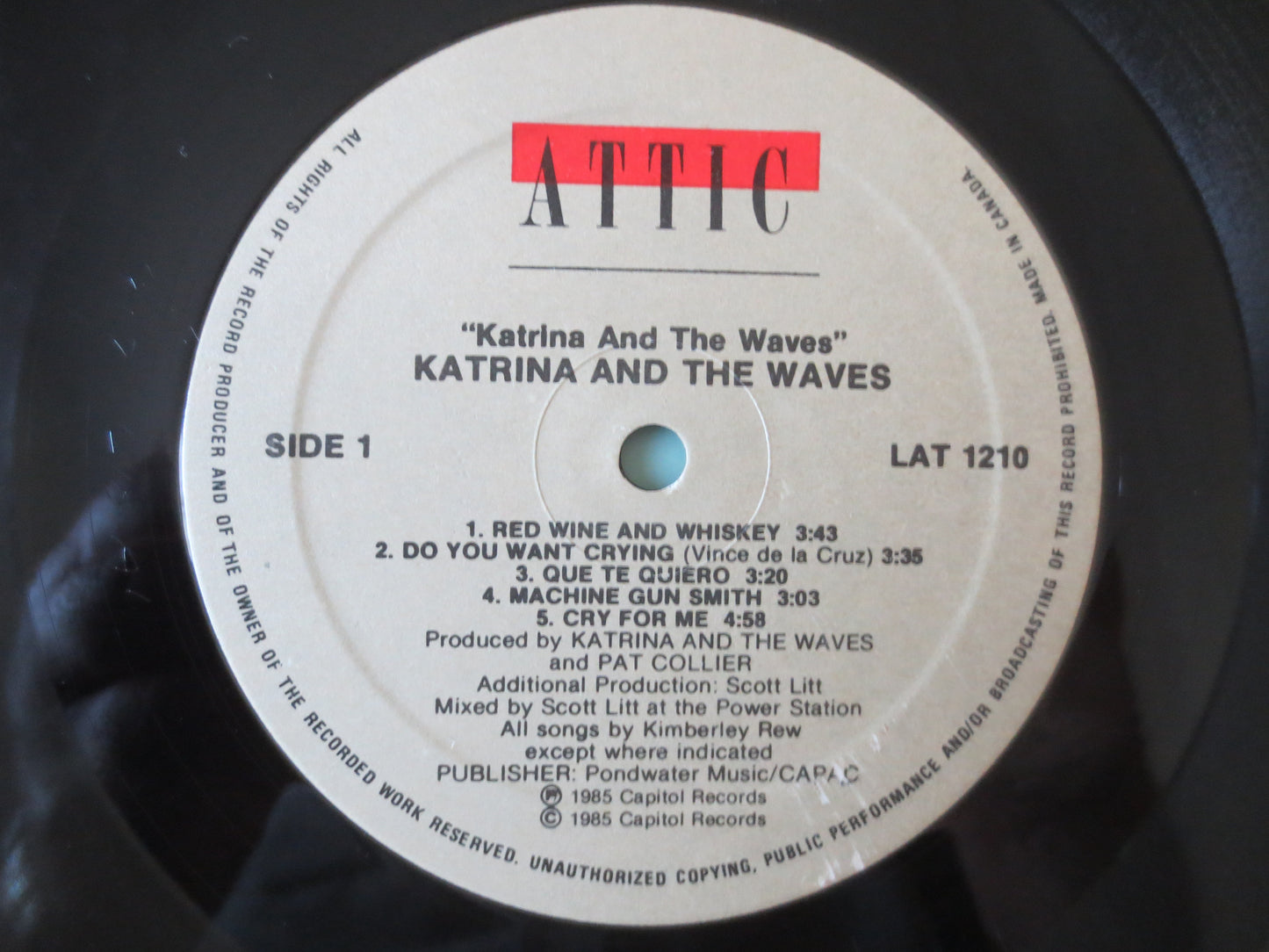 KATRINA and the WAVES, WAVES Album, Katrina Records, Rock Records, Pop Records, Pop Vinyl, Pop Albums, Vinyl, 1985 Records