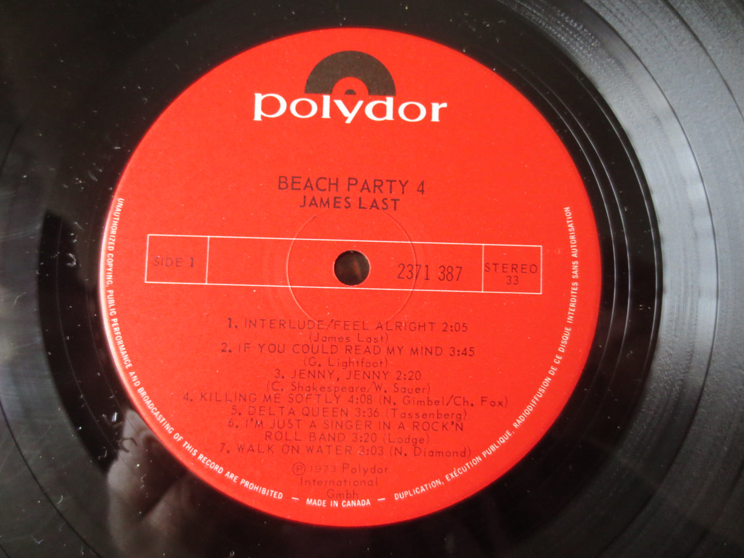 JAMES LAST, BEACHPARTY 4, James Last Records, James Last Albums, James Last Vinyl, Vinyl Records, Jazz Record, 1973 Records