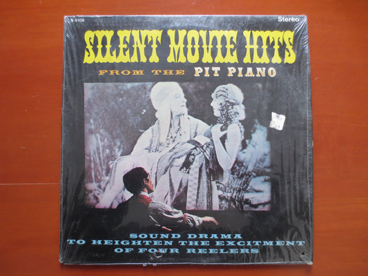 SILENT MOVIE HITS, Ragtime Records, Honky Tonk Records, Vintage Vinyl, Record Vinyl, Jazz Record, Vinyl Record, Piano Album