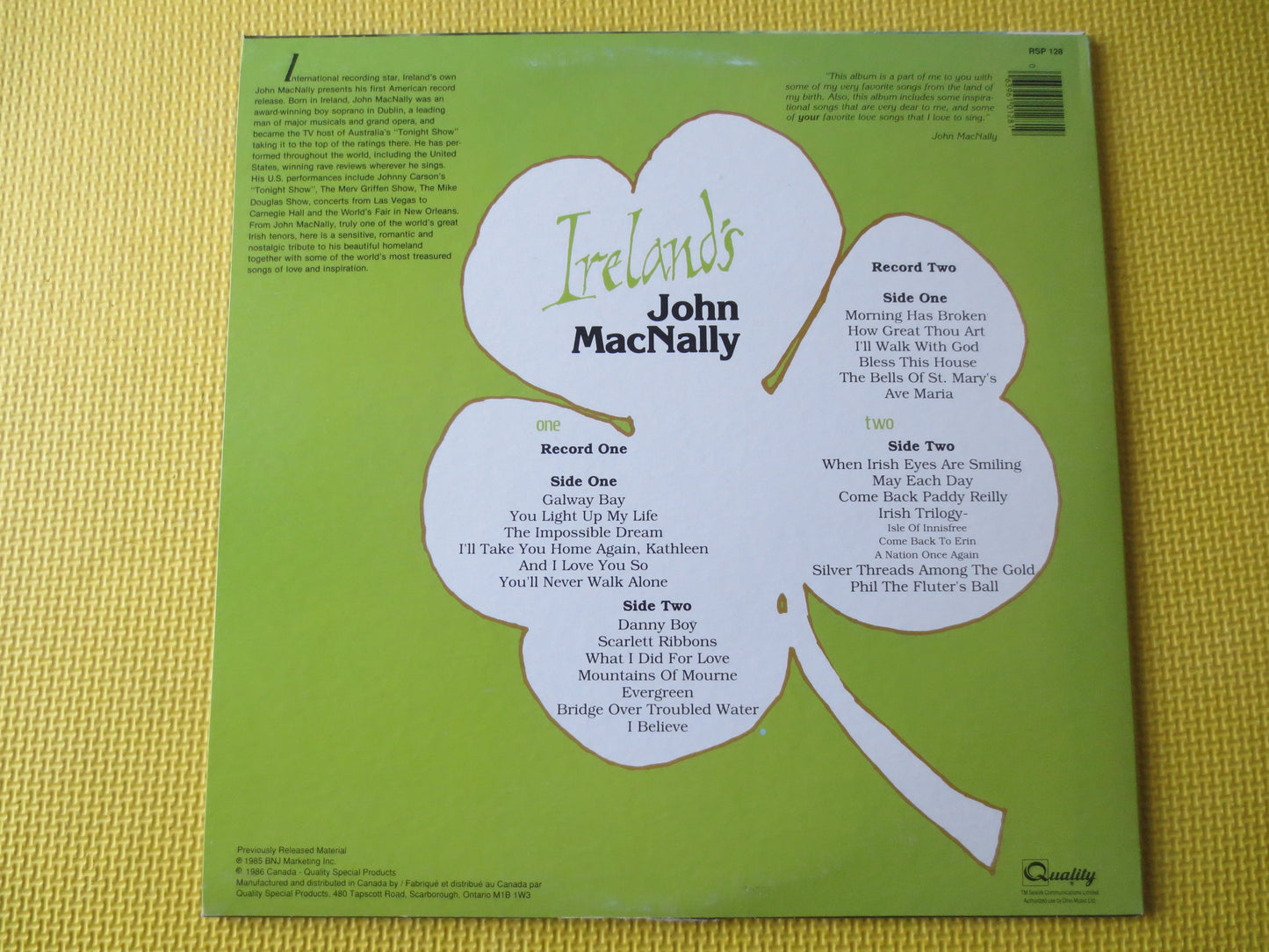 JOHN MACNALLY, IRELAND, Folk Music Record, Folk Albums, Vinyl lp, John MacNally Lps, John MacNally Album, lps, 1986 Records