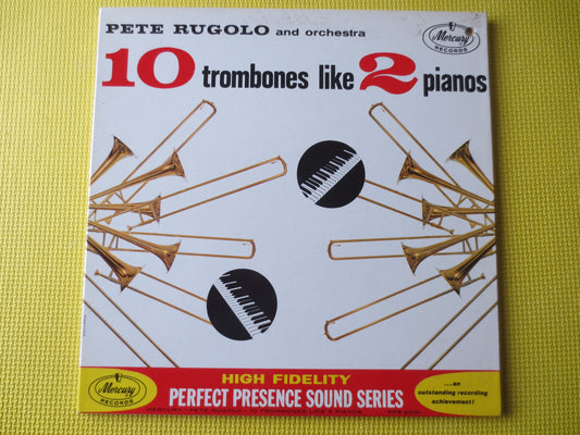 PETE RUGOLO, 10 TROMBONES, 2 Pianos, Jazz Record, Jazz Album, Vinyl Lp, Pete Rugolo Record, Pete Rugolo lps, 1974 Records